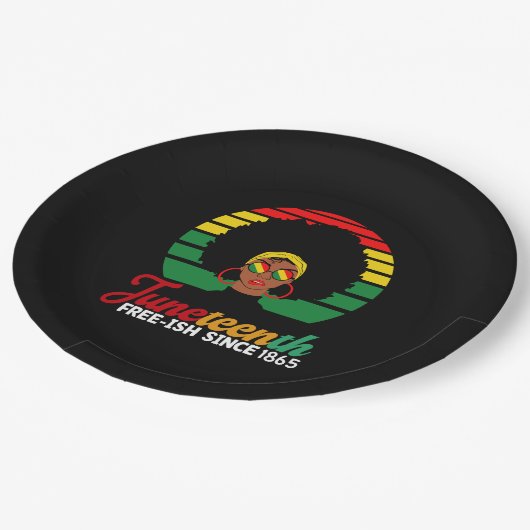 Assiettes En Carton Black Freedom Free Ish depuis 1865 Junetdix (Angle)