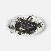 Assiettes En Carton Black & Gold Leafy 25e anniversaire - JE LE FAIS T (Angle)