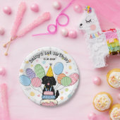 Assiettes En Carton Black Goldendoodle Chien Plaques papier fête d'ann (Fête)