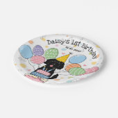 Assiettes En Carton Black Goldendoodle Chien Plaques papier fête d'ann (Angle)