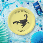 Assiettes En Carton Black hungry scorpion (Fête)