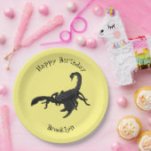Assiettes En Carton Black hungry scorpion (Fête)