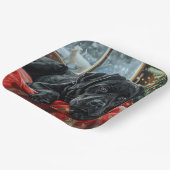 Assiettes En Carton Black Labrador Chien Festive de Noël (Angulaire)