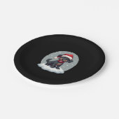 Assiettes En Carton Black Labrador Christmas Santa Hat Xmas Pajama T-S (Angle)