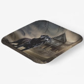 Assiettes En Carton Black Labrador Halloween (Angulaire)