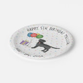 Assiettes En Carton Black Labrador Retriever Dessin Chien - Anniversai (Angle)