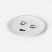 Assiettes En Carton Black Lips maquillage visage sourcils lèvres glam  (Angle)