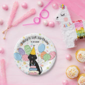 Assiettes En Carton Black Neapolitain Mastiff Chien fête d'anniversair (Fête)