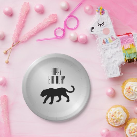 Assiettes En Carton Black Panther (Fête)