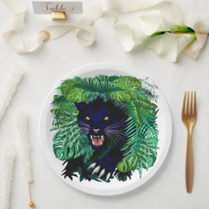Assiettes En Carton Black Panther Spirit of the Jungle