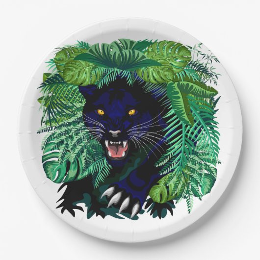 Assiettes En Carton Black Panther Spirit of the Jungle (Devant)