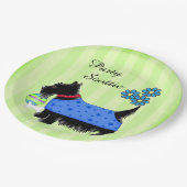 Assiettes En Carton Black Party Scottie Chien Bleu Vêtements Green Cus (Angle)