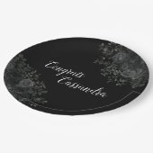 Assiettes En Carton Black Rose Dark Gothic Graduation Party (Angle)