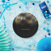 Assiettes En Carton Black Shadows & Empreinte de léopard Exotic Party (Fête)