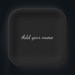 Assiettes En Carton Black solid add name text here throw pillo<br><div class="desc">Conception</div>