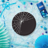 Assiettes En Carton Black Sparkling Diamond Spider Web (Fête)