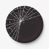 Assiettes En Carton Black Sparkling Diamond Spider Web (Devant)