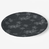 Assiettes En Carton Black spider web Halloween party (Angle)