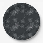 Assiettes En Carton Black spider web Halloween party (Devant)