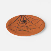 Assiettes En Carton Black Spider & Web Halloween Plaque en papier (Angle)