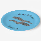 Assiettes En Carton Black spotted moray eel cartoon (Angle)