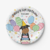 Assiettes En Carton Black Tan Brussels Griffon Chien fête d'anniversai (Devant)