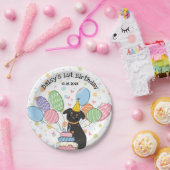 Assiettes En Carton Black Tan Brussels Griffon Chien fête d'anniversai (Fête)