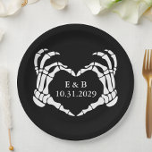 Assiettes En Carton Black Til Death Skeleton Mariage gothique