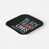 Assiettes En Carton Black Trans LGBTQ Support Vit Matière Transgenre (Angulaire)