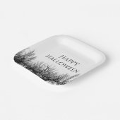 Assiettes En Carton Black White Gothic Woods Halloween Party (Angulaire)