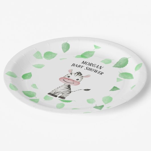 Assiettes En Carton Black & white Zebra Safari Wild Jungle trip Jungle (Angle)
