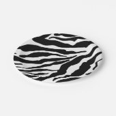 Assiettes En Carton Black& White Zebra Stripes Pattern Animal Print (Angle)