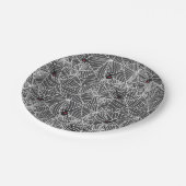 Assiettes En Carton Black Widow Spider Web Grey (Angle)