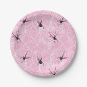 Assiettes En Carton Black Widow Spider Web Pink (Devant)
