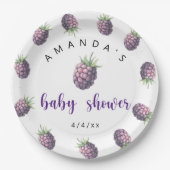 Assiettes En Carton Blackberries - Baby shower (Devant)
