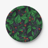 Assiettes En Carton Blackberry sur gris foncé (Devant)