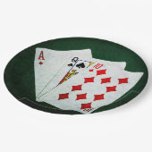Assiettes En Carton Blackjack 21 point - As, Queen, Ten (Angle)