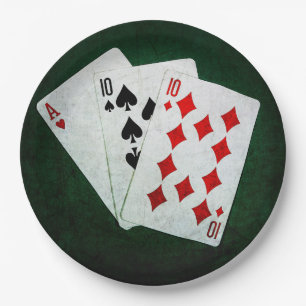 Assiettes En Carton Blackjack 21 point - As, Ten, Ten
