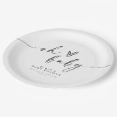 Assiettes En Carton BLAIR Moderne Minimal Boho Oh Baby shower (Angle)