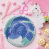 Assiettes En Carton Blanc bleu Celadon Chinoiserie Turnip Faux Chine (Fête)