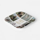 Assiettes En Carton Blanc classique et simple | Grille photo de diplôm (Angulaire)