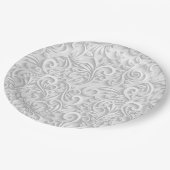 Assiettes En Carton Blanc Élégant  (Angle)