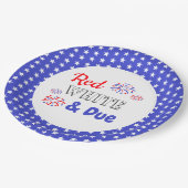 Assiettes En Carton Blanc rouge et échéance (Angle)