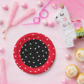 Assiettes En Carton Blanc rouge et noir Valentines Coeurs Motif (Fête)