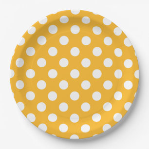 Assiettes En Carton Blanchir les pois sur le jaune
