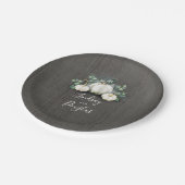 Assiettes En Carton Blancs Citrouille Rustique pays automne inspiré (Angle)