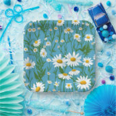 Assiettes En Carton Blancs d'été sur Aqua (Fête)