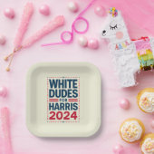 Assiettes En Carton Blancs Pour Harris-2024 (Fête)