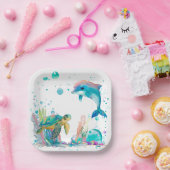 Assiettes En Carton Blancs sous-marins mignons (Fête)