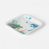 Assiettes En Carton Blancs sous-marins mignons (Angulaire)